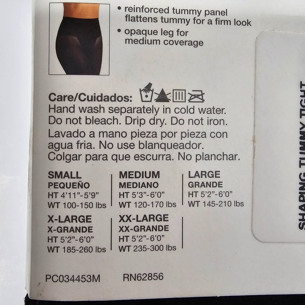 3 Pack No Nonsense Women's Opaque Tummy Shaping Tights Black Size S - Picture 5 of 11